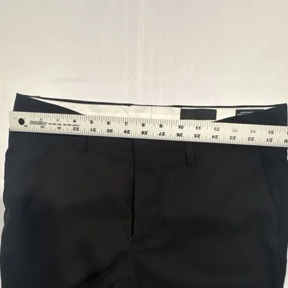 H&M Men's Black Super Skinny Fit Dress Pants Polyester Blend Size 32R - Picture 7 of 8